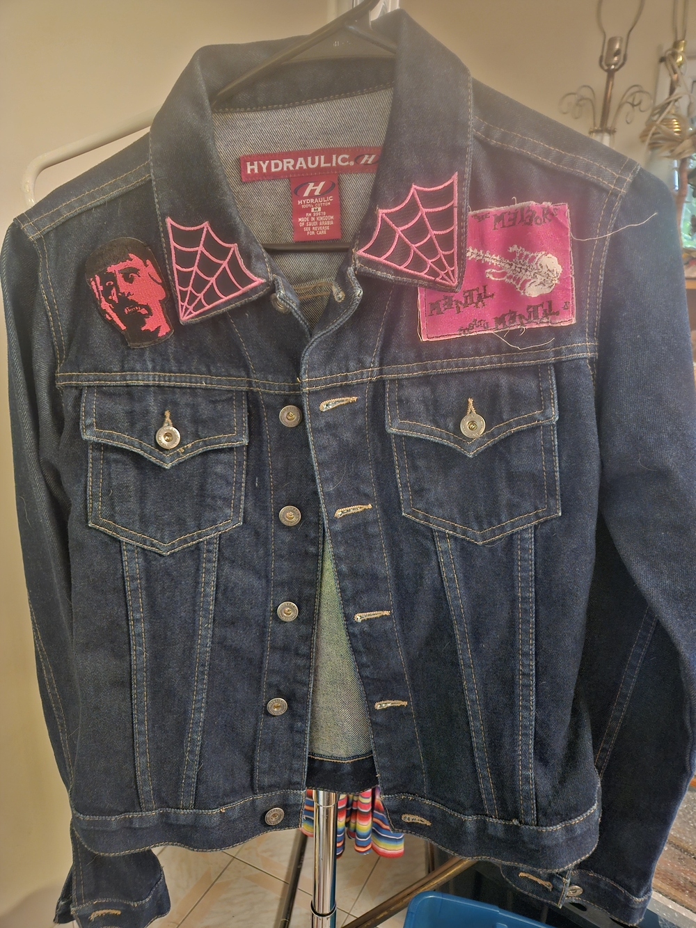 Custom Punk Denim Jacket Psychobilly Rockabilly